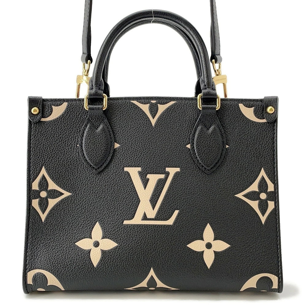 Louis Vuitton Bicolor Monogram Empreinte On The Go 2way Shoulder Bag Black